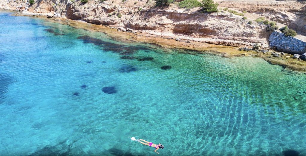 Turquoise waters in Greece